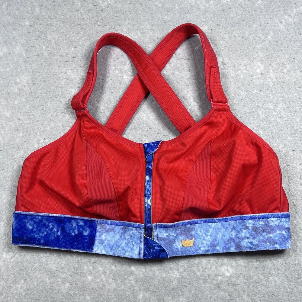 SHEFIT Red and Blue Sports Bra